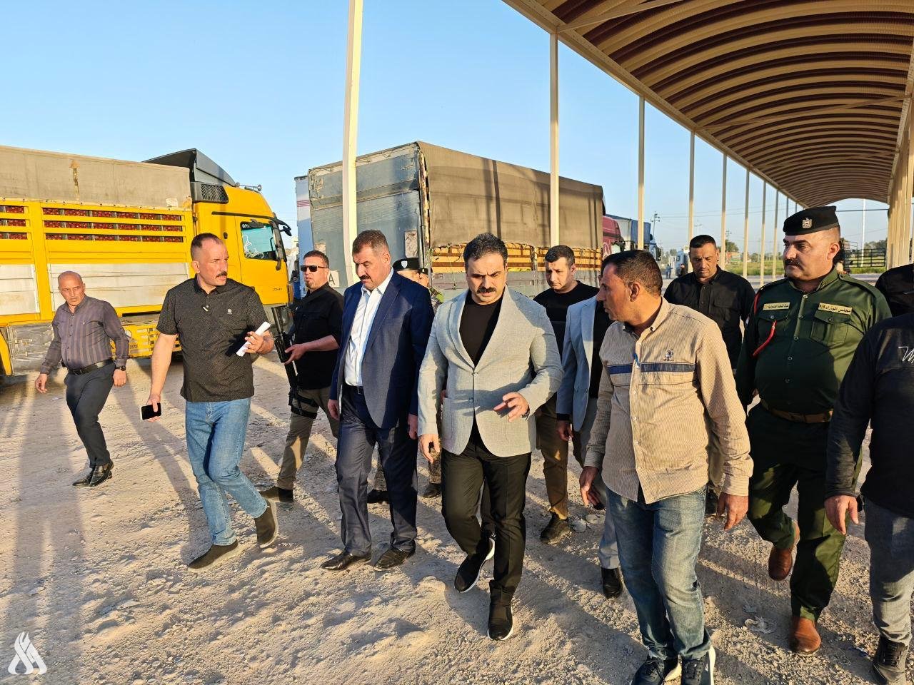 رئيس هيئة المنافذ ومدير عام الكمارك يتفقدان السيطرات الاتحادية ومنفذ المنذرية الحدودي