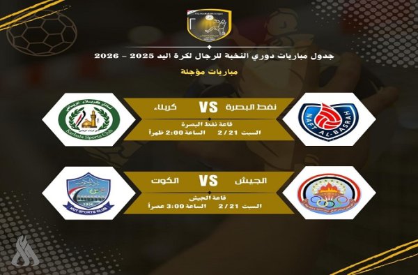 اليوم .. إقامة مباراتين مؤجلتين من دوري نخبة اليد