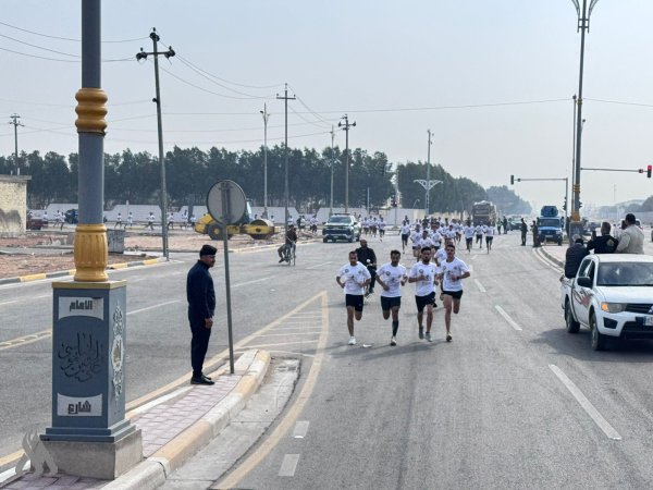 كربلاء المقدسة تنظم مسابقة للماراثون بمشاركة مئات الشباب